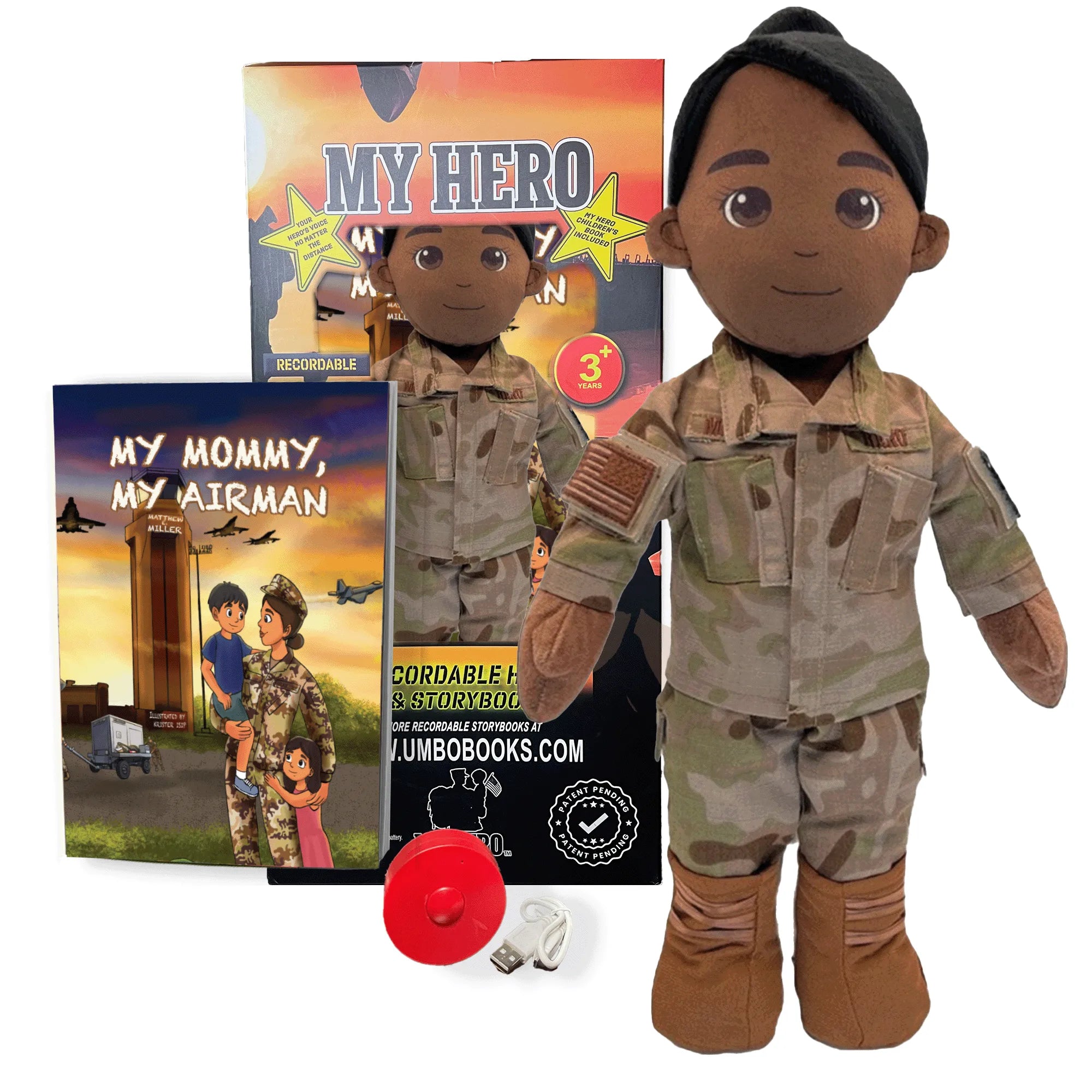 Customizable Doll, Personalized Doll, Military Doll, Daddy Doll, Mommy Doll, Blonde Hair Doll, Air Force Doll, Airman Doll, Recordable Doll, Military Doll, Talking Doll, and Deployment Doll for Military Kids