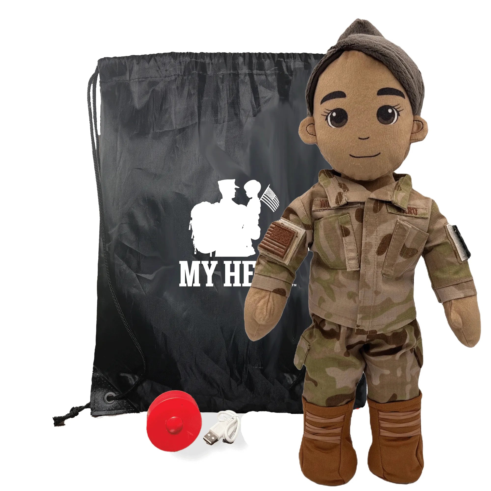 Customizable Doll, Personalized Doll, Military Doll, Daddy Doll, Mommy Doll, Blonde Hair Doll, Air Force Doll, Airman Doll, Recordable Doll, Military Doll, Talking Doll, and Deployment Doll for Military Kids