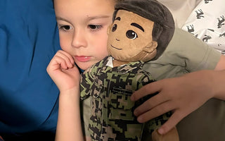 deployment bedtime routine with a daddy doll