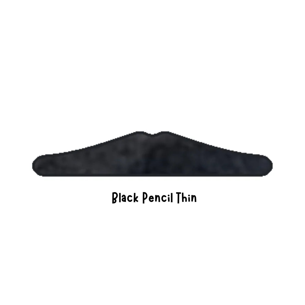 Stuffed animal plush with mustache, doll with mustache, pencil thin black mustache plush with refined sewn mustache detail, novelty keepsake plush for dad grandpa and service member gifts