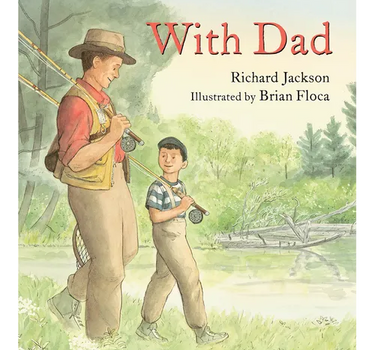 With Dad children’s book cover showing father and child embrace