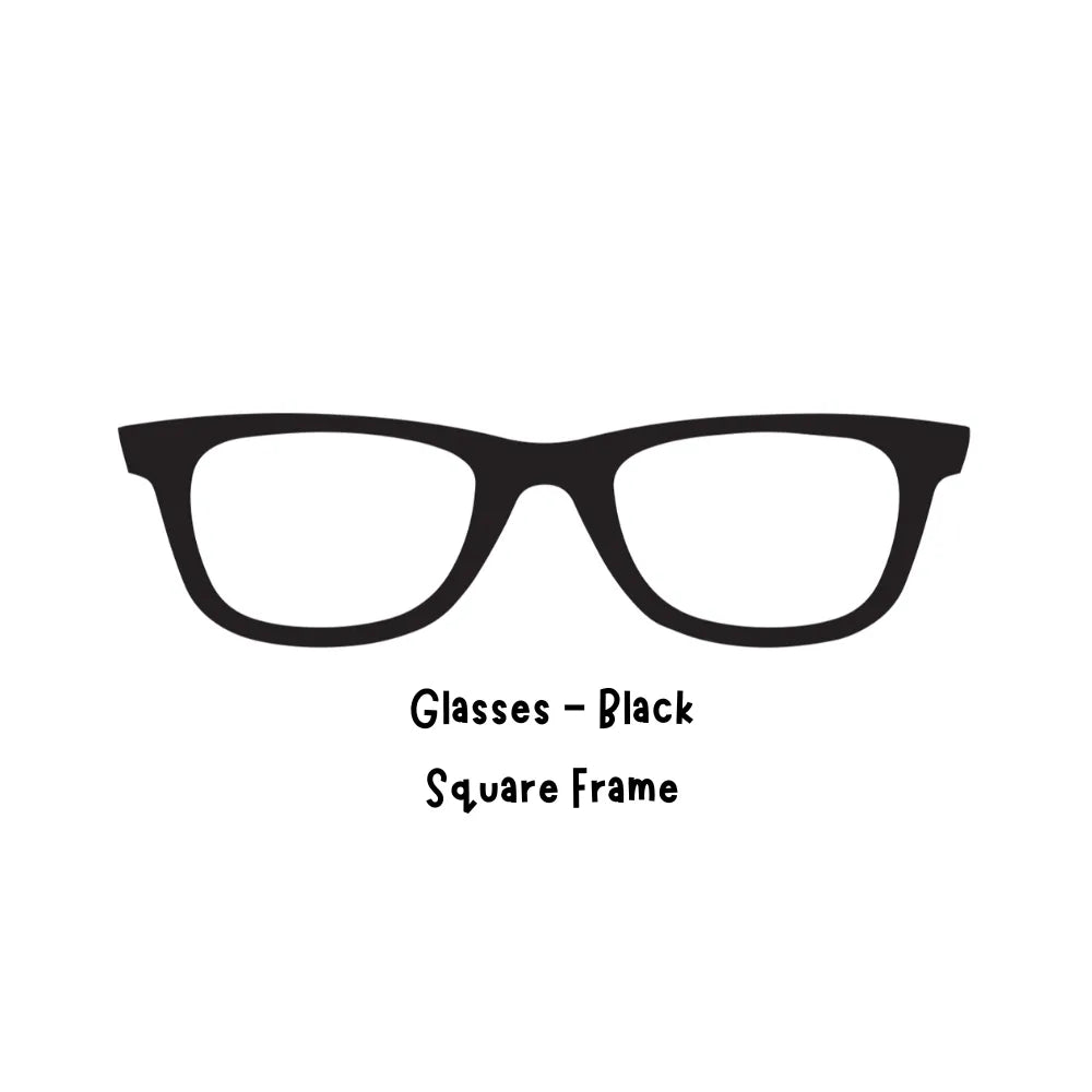 Stuffed animal plush with mustache, doll with mustache, plush with glasses accessory and mustache styling for extra character, soft keepsake toy for teacher gifts family tributes and back to school