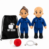Daddy Doll for coast guard with recorder, charger, backpack. Handmade daddy dolls and uniforms for children