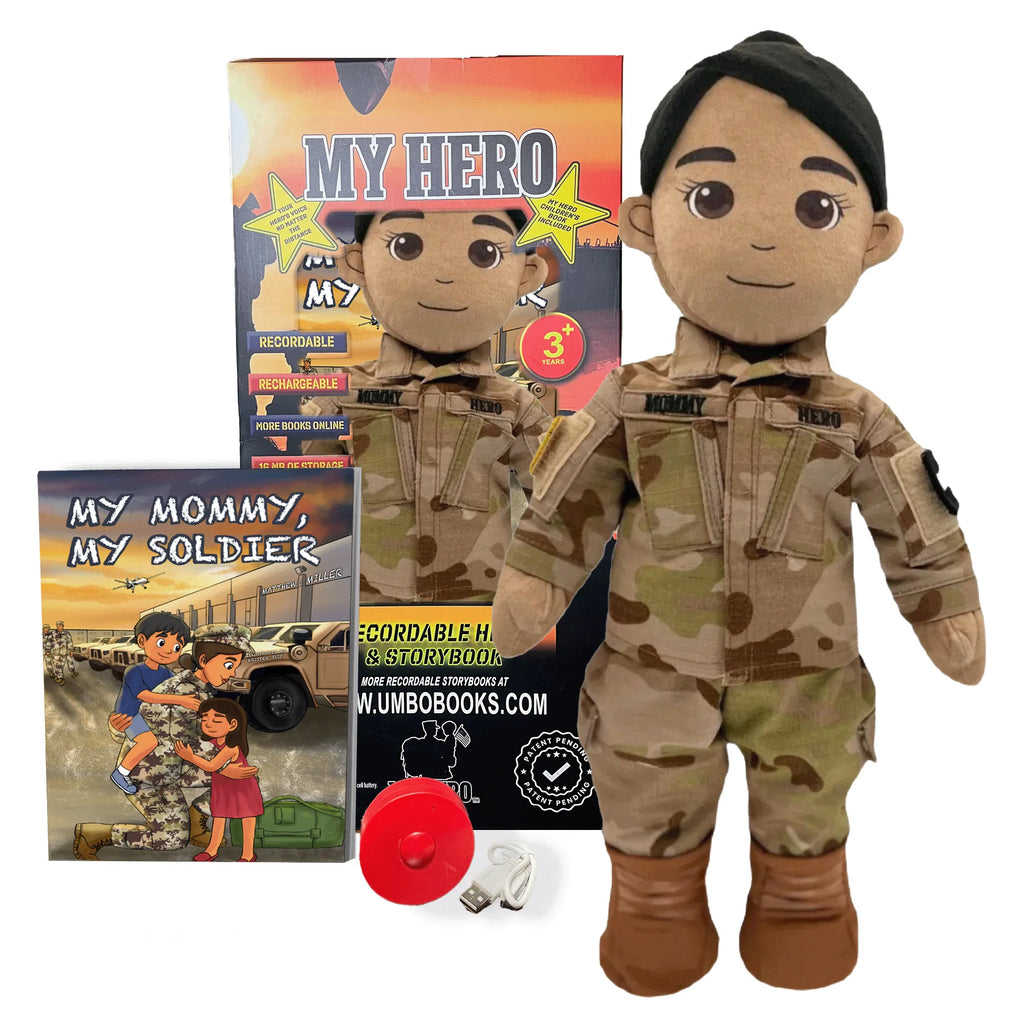 Customizable and Recordable Army Soldier Doll Female with Deployment Books