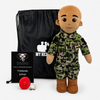 Daddy Doll, Military Doll, Navy Doll [Fair Skin Black Hair Male] Recorder with Charging Cable, sailor daddy doll with My Hero bag and thank you card