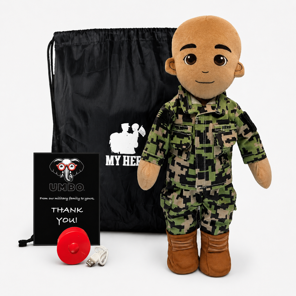 Daddy Doll, Military Doll, Navy Doll [Fair Skin Black Hair Male] Recorder with Charging Cable, sailor daddy doll with My Hero bag and thank you card
