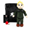 Pilot Daddy Doll Fair Skin Red Hair Female Doll with Flight Suit, My Hero Backpack, Recorder and Charger