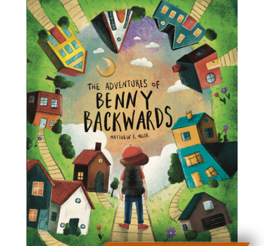 Benny Backwards character smiling in children's book illustration