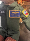 military aviator daddy doll, pilot daddy doll, customizable military doll, recordable deployment doll, flight suit plush doll, Air Force daddy doll, Navy pilot plush, Army aviator doll, Marine Corps pilot toy, Coast Guard aviator plush, daddy doll in flight suit, military comfort doll for kids, deployment gift for military children, recordable plush for military families, My Hero of the Skies doll
