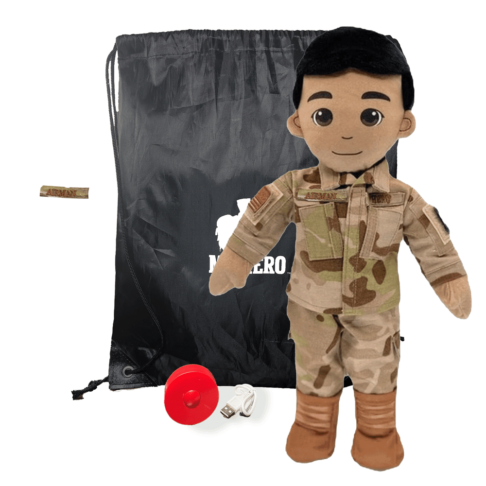Air Force plush doll collection—realistic hand-tailored uniforms, hand-filled plush, washable, with removable and rechargeable voice recorder
