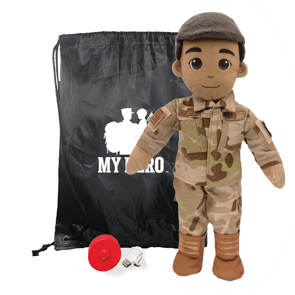 air force military plush daddy dolls & comfort doll with recordable voice. for military kids missing a deployed parent.