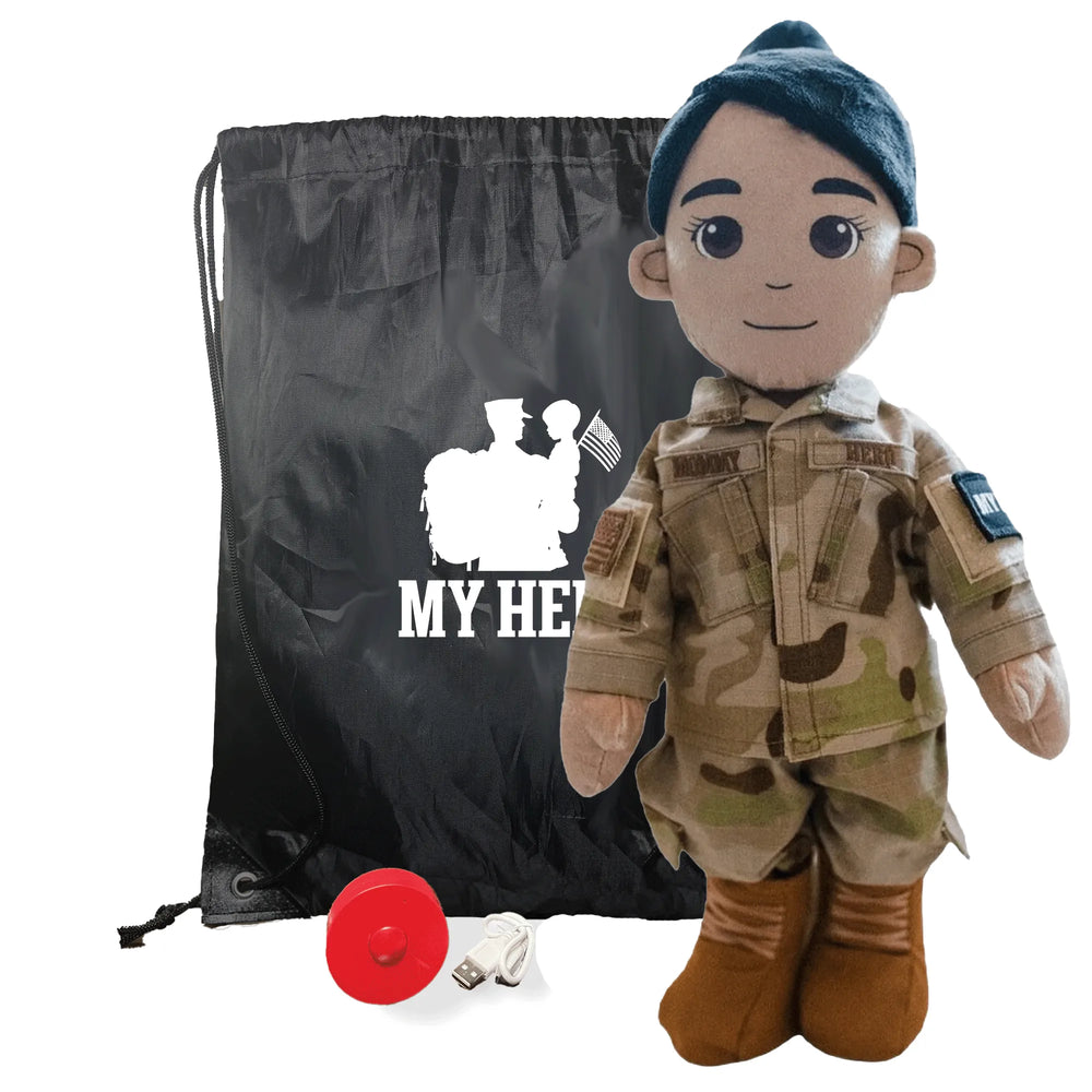 Customizable & Recordable My Hero Airman: Plush Air Force Mommy Doll - MY HERO