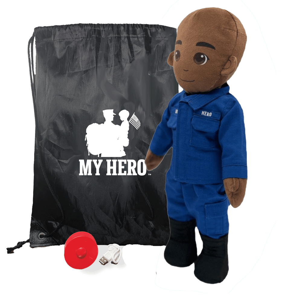 BLACK BALD COAST GUARD DOLL IN WORKING UNIFORM DADDY DOLL