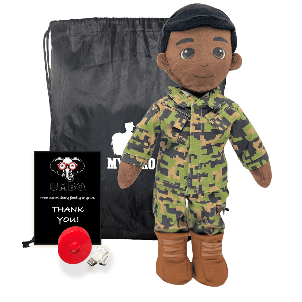 marine daddy doll – plush toy records parent’s voice – comforting military children through long deployment separations