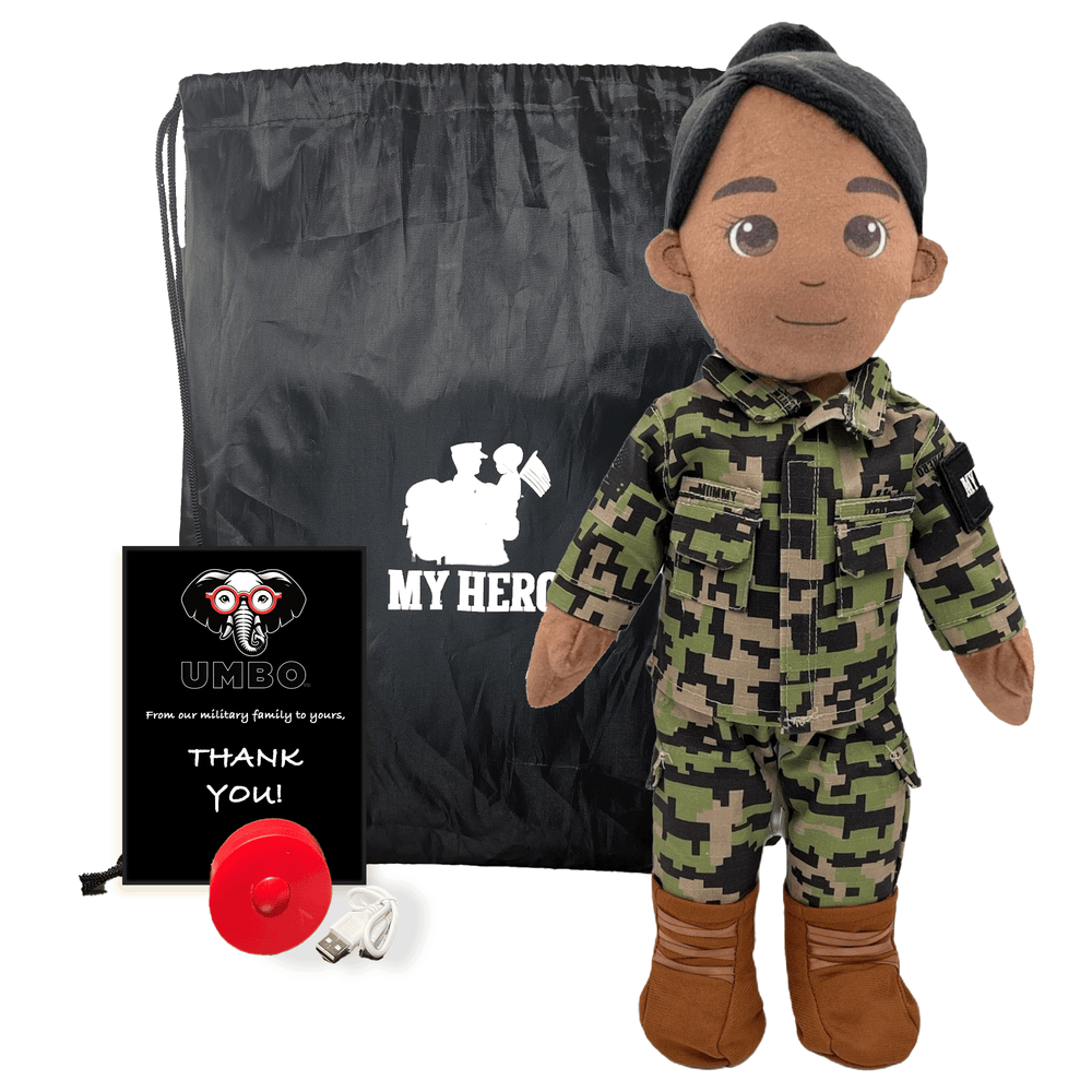 Custom doll that looks like you – recordable Christmas story books – daddy military dolls – custom family dolls unite siblings through shared storytelling

