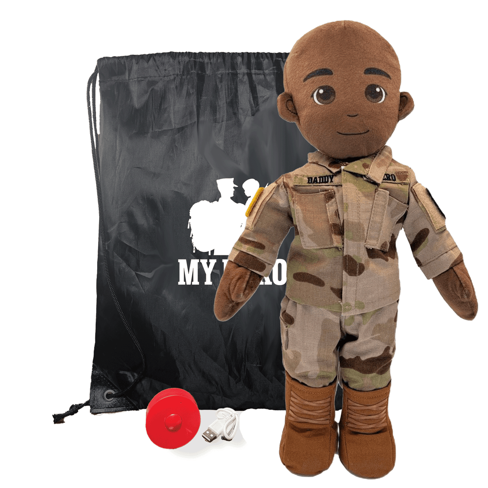 Army dolls – custom doll that looks like you – personalized dolls for infants – recordable dolls soothe separation anxiety


