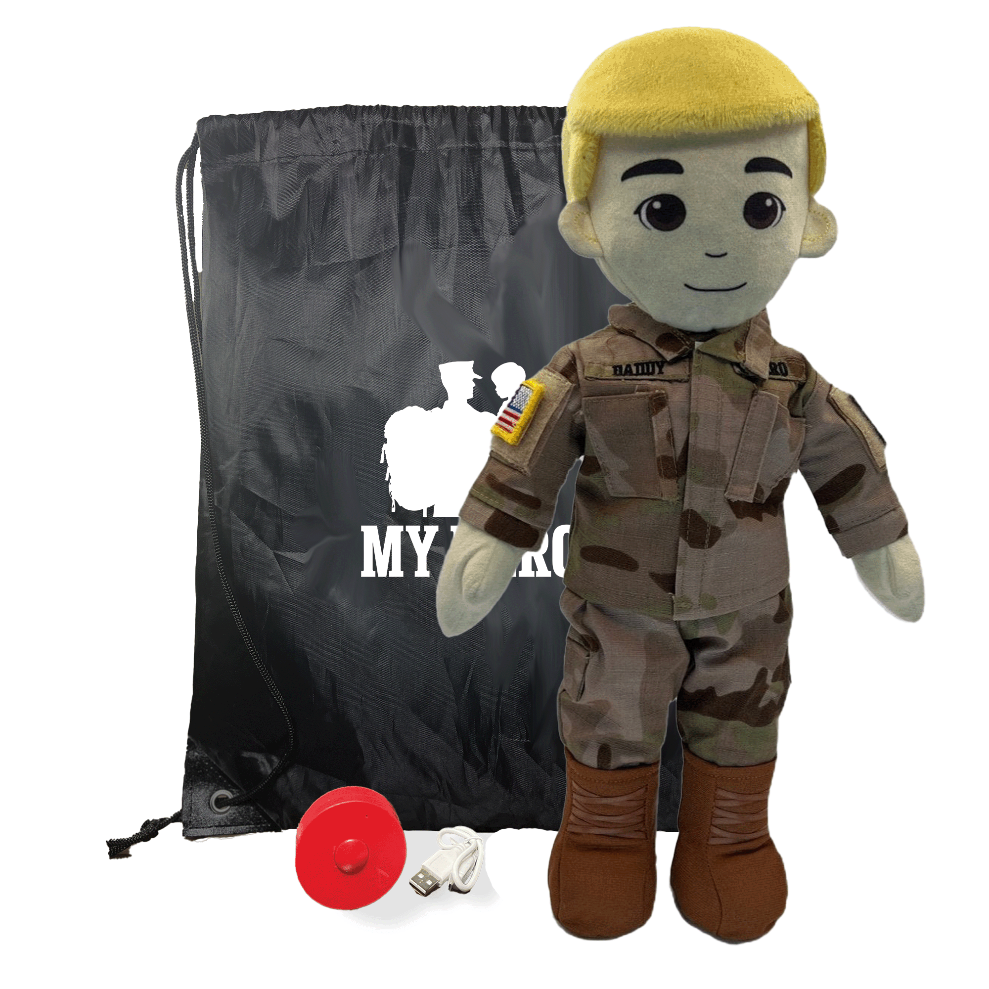 Army doll, soldier doll, Army deployment doll, soldier daddy doll, soldier mommy doll, deployment doll, comfort doll, recordable Army doll, recordable soldier doll, military soldier doll, plush Army doll, Army stuffed animal, Army plush toy, talking soldier doll, speaking doll, bedtime story doll, voice recording doll, keepsake Army doll, Army gift for kids, soldier gift for toddlers, Army storytime doll, military baby gift, soldier parent deployment gift, Army dad gift, Army mom gift, camouflage doll, Army