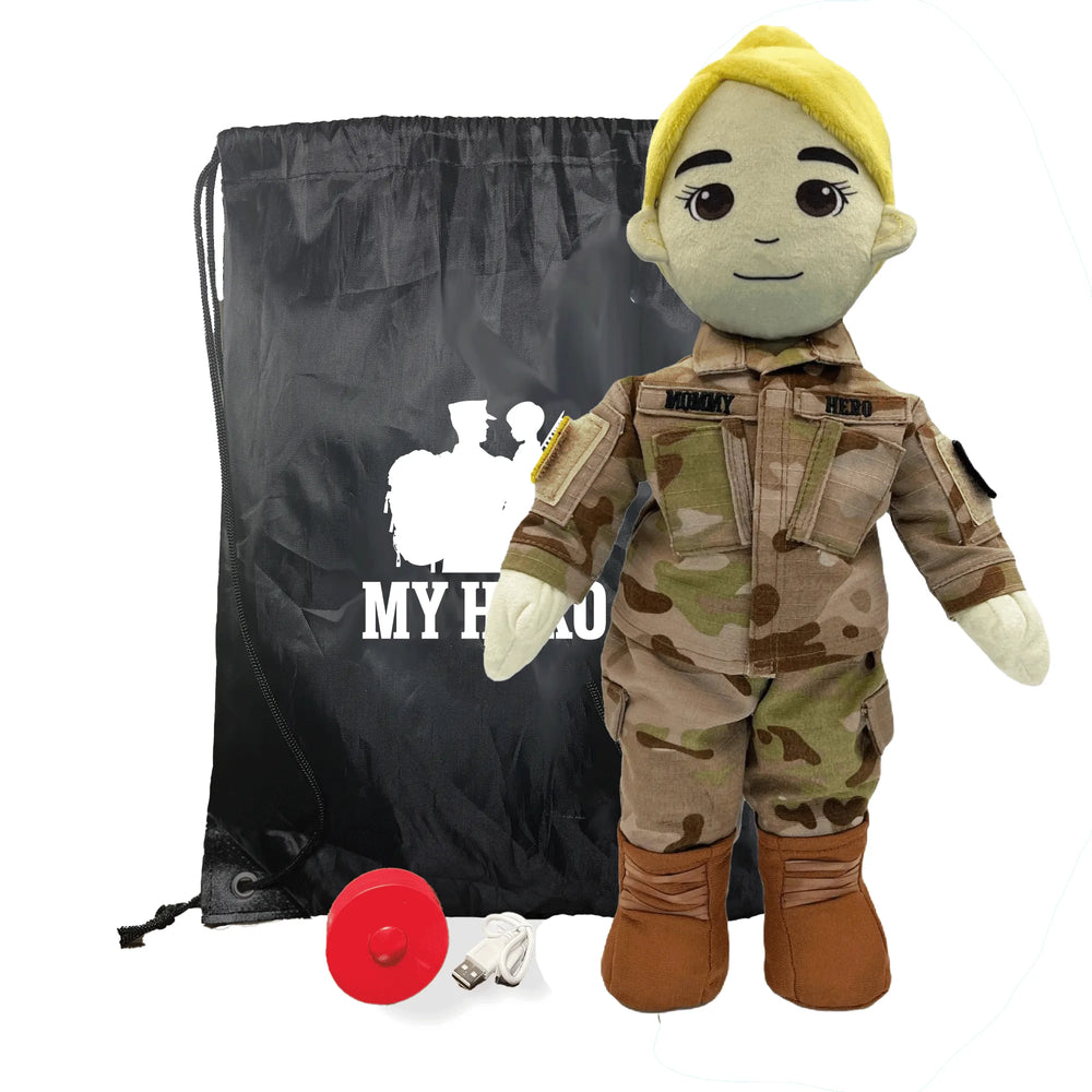 Military dolls – custom couple dolls – personalized doll that looks like you – record your voice books for touching moments

