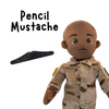 Black bald dolls with mustaches. customized dolls. 