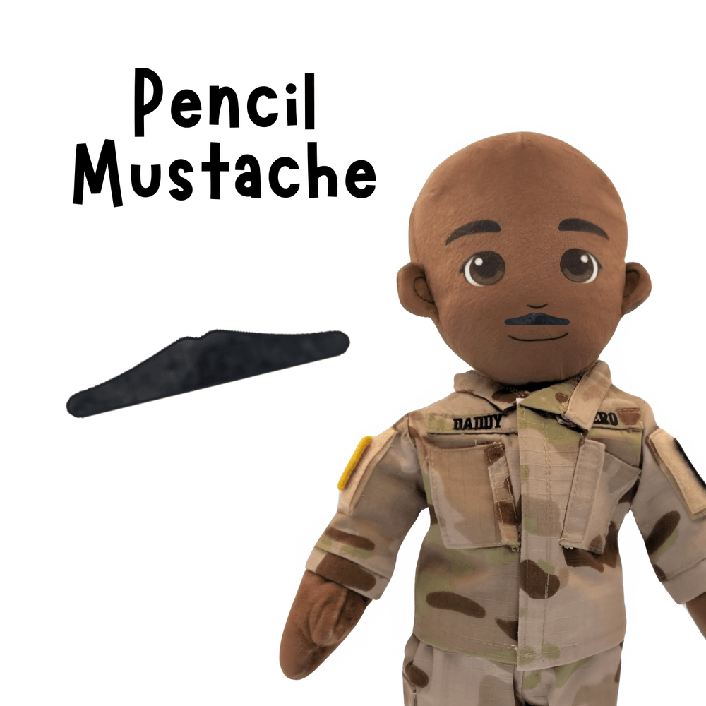 Black bald dolls with mustaches. customized dolls. 
