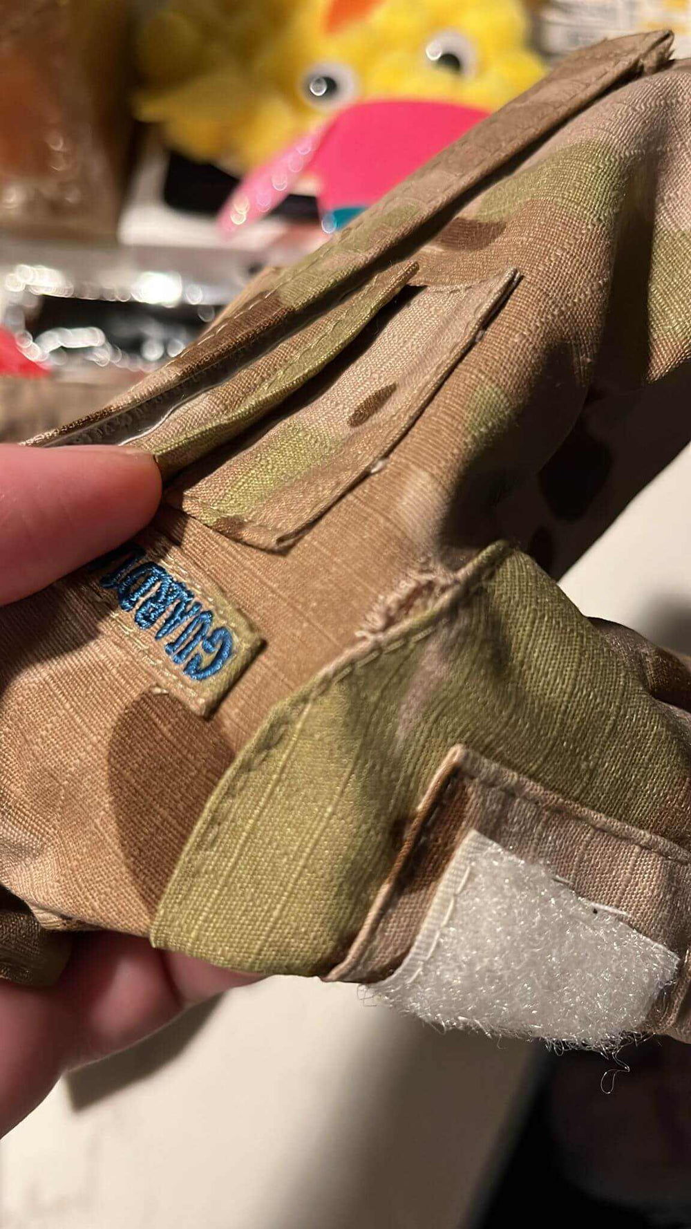 Space Force Guardian uniform with camo pattern and personalized name tape for dolls.