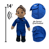 Customizable Airman doll for military kids – recordable plush in flight suit with personalized patches and comforting voice recorder