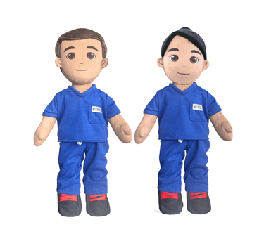My HERO Doll in Scrubs – Recordable & Customizable 14" Plush with Voice Recorder - MY HERO