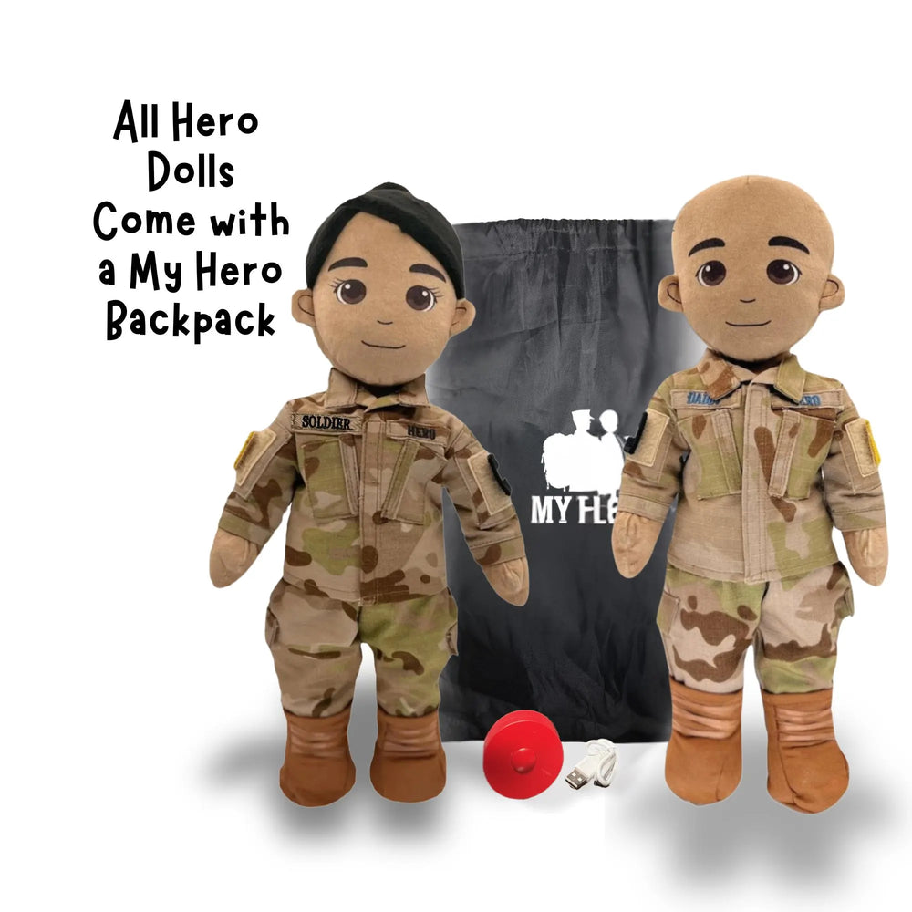 Daddy doll recordable plush gift for kids during military deployment and separation