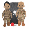 Personalized hero doll with audio – military teddy bear for kids with recordable message, name tag, and full uniform for bedtime comfort