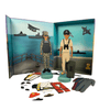 Magnetic Navy Sailor doll set with accessories, play board, and folded packaging — fun and educational toy for military kids and families.