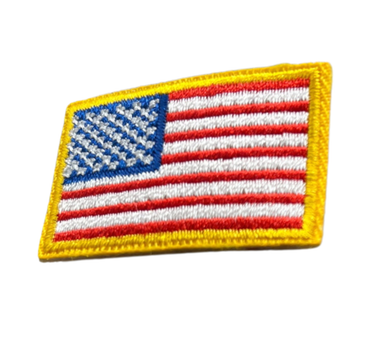 American flag Velcro patch for My Hero Doll uniforms, 1 inch by 0.75 inch, hook backing accessory for firefighter, pilot, and Space Force doll clothing.