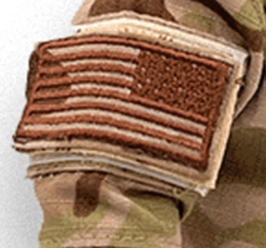 Reverse Coyote American Flag Velcro Patch for My Hero Air Force Doll Uniform