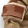 Reverse Coyote American Flag Velcro Patch for My Hero Air Force Doll Uniform