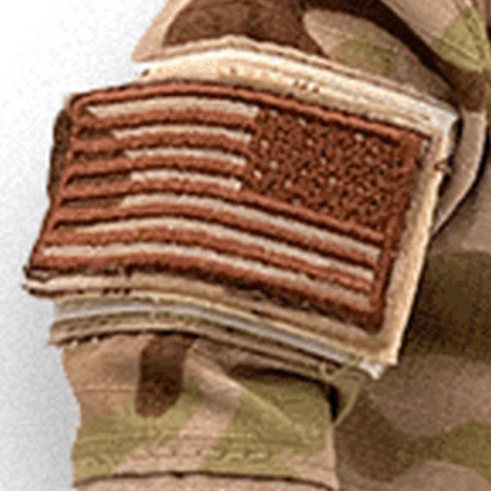 Reverse Coyote American Flag Velcro Patch for My Hero Air Force Doll Uniform