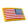 Reverse American flag Velcro patch for My Hero Army Doll uniform, 1 inch by 0.75 inch hook backing replacement patch with military style backward facing flag design.