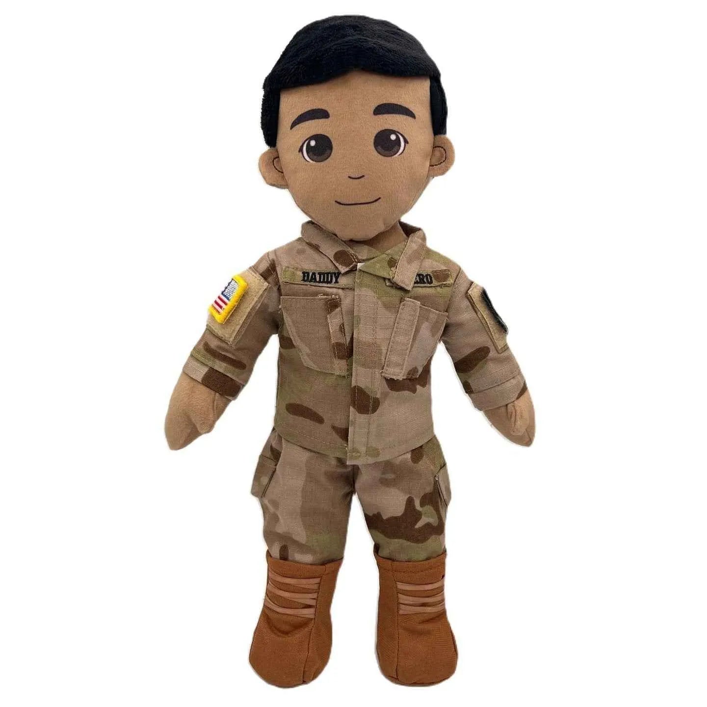 Customizable & Recordable Soldier Doll with Deployment Book