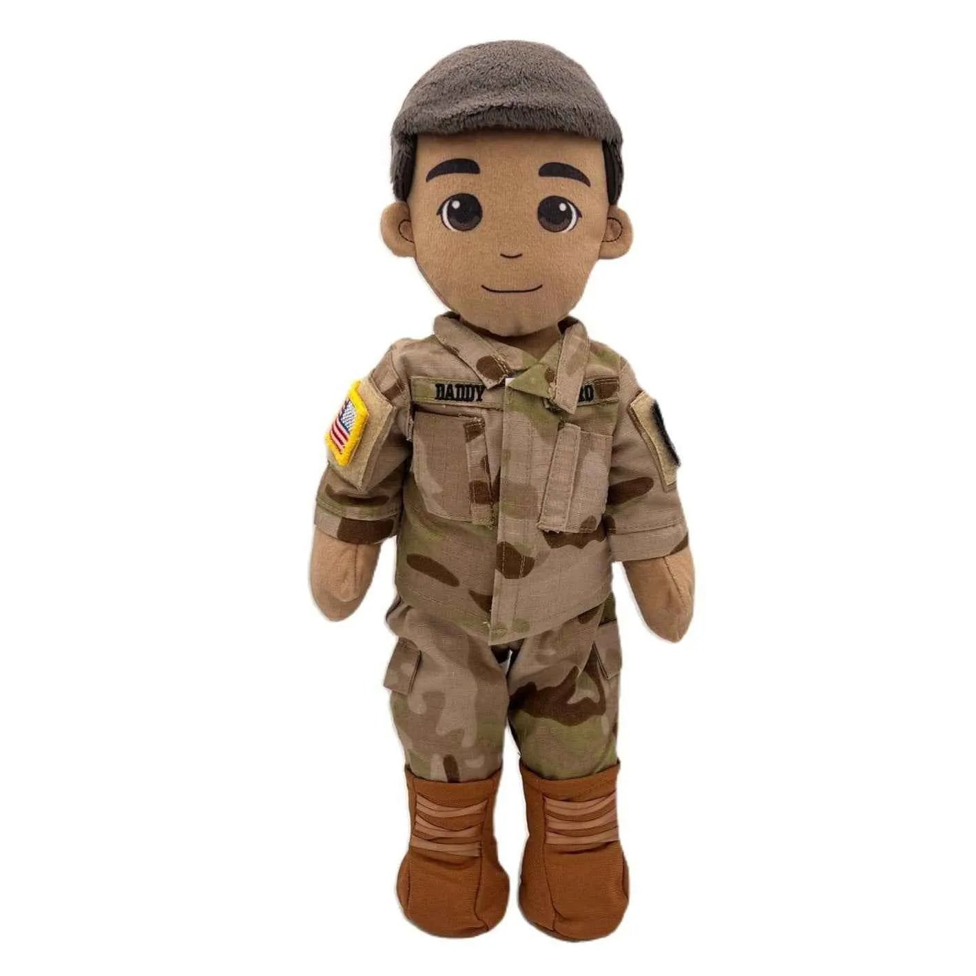 Customizable & Recordable Soldier Doll with Deployment Book